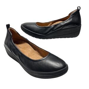 Vionic Jacey Slip On Wedge Comfort Shoes Black
